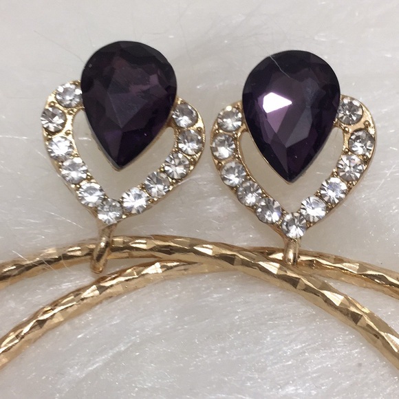 🌹Palm Beach Statement Dangle Hoop Earrings - Picture 4 of 6